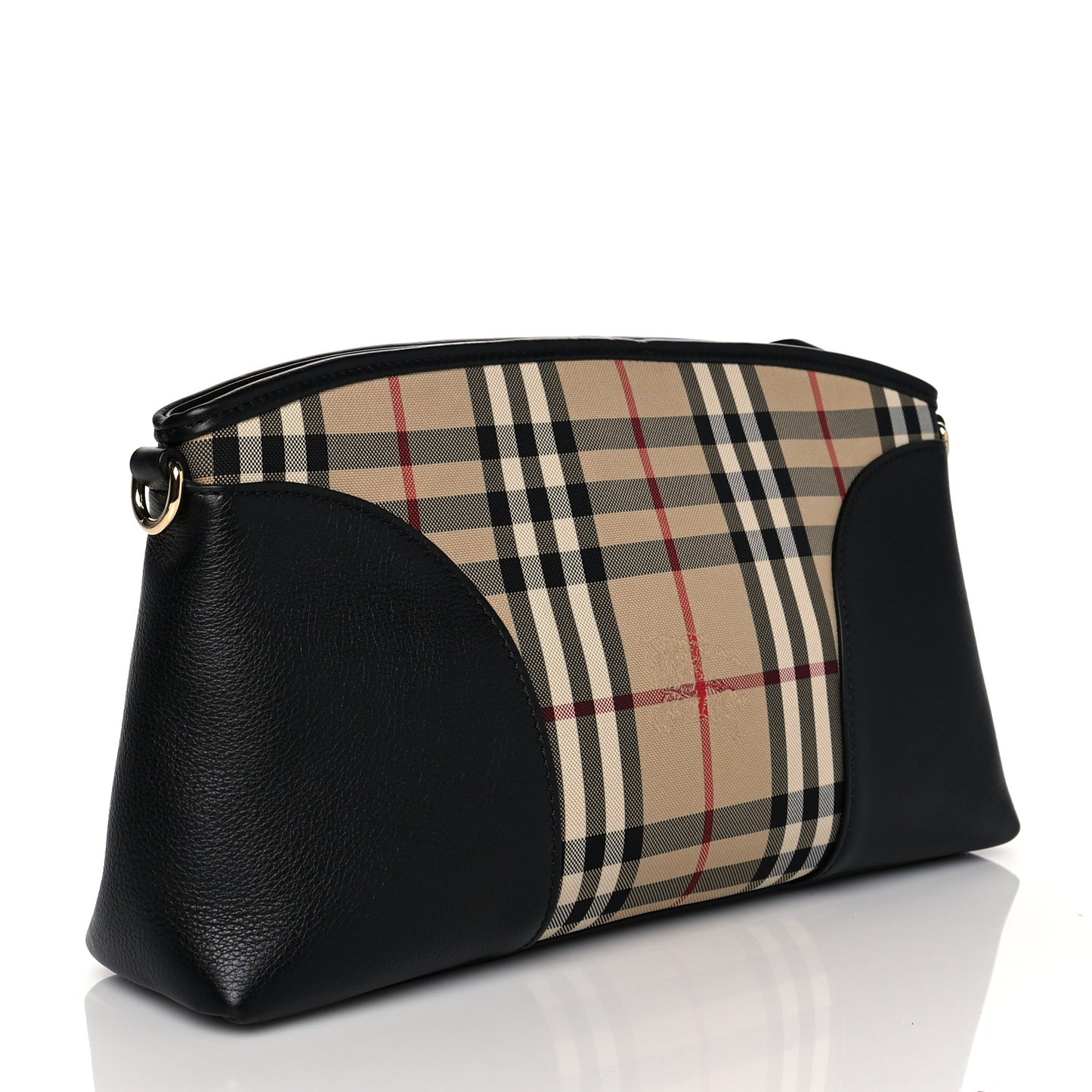 Horseferry Check Small Chichester Crossbody Clutch Bag Black