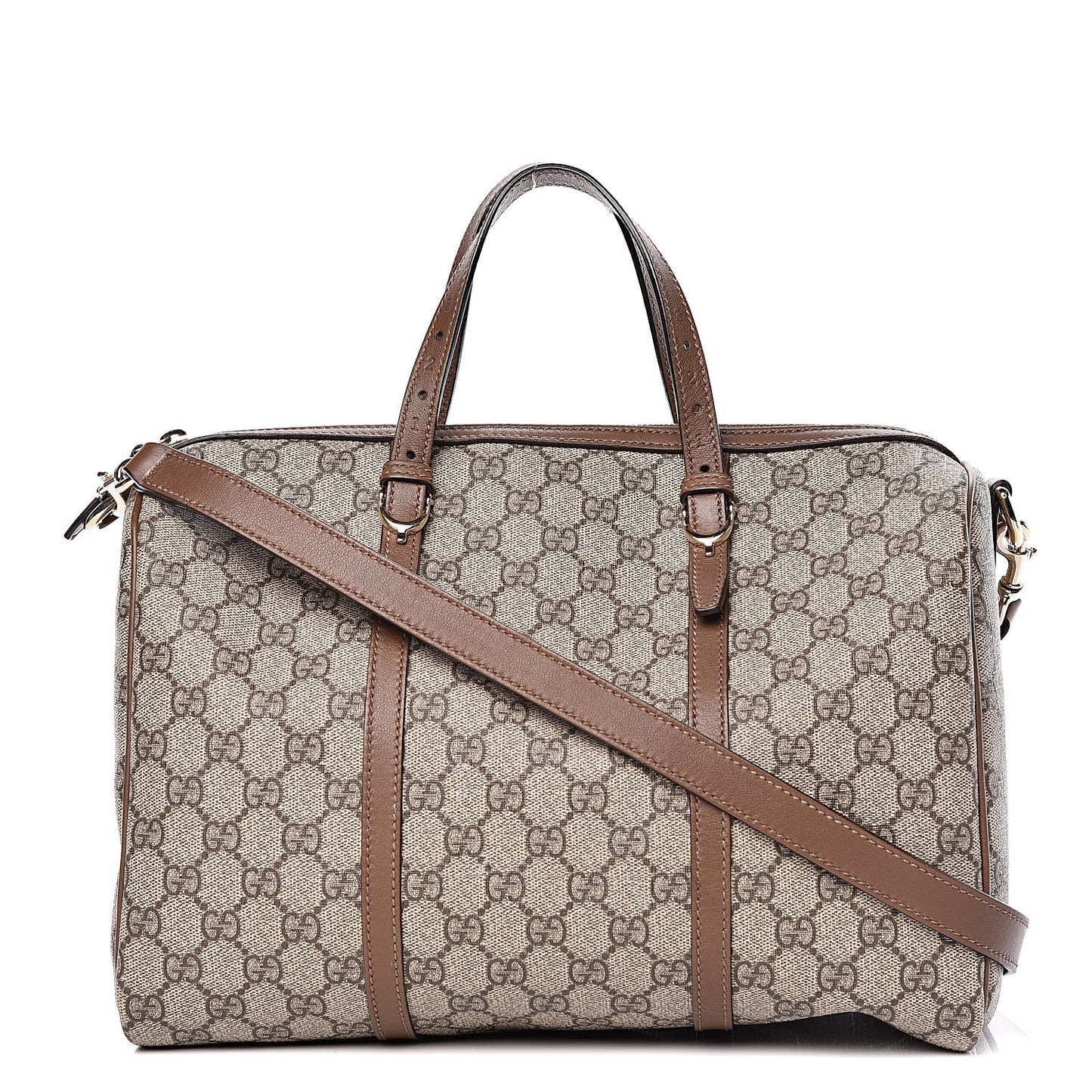 GG Supreme Monogram Margaux Calfskin Medium Nice Boston Beige Ebony Acero