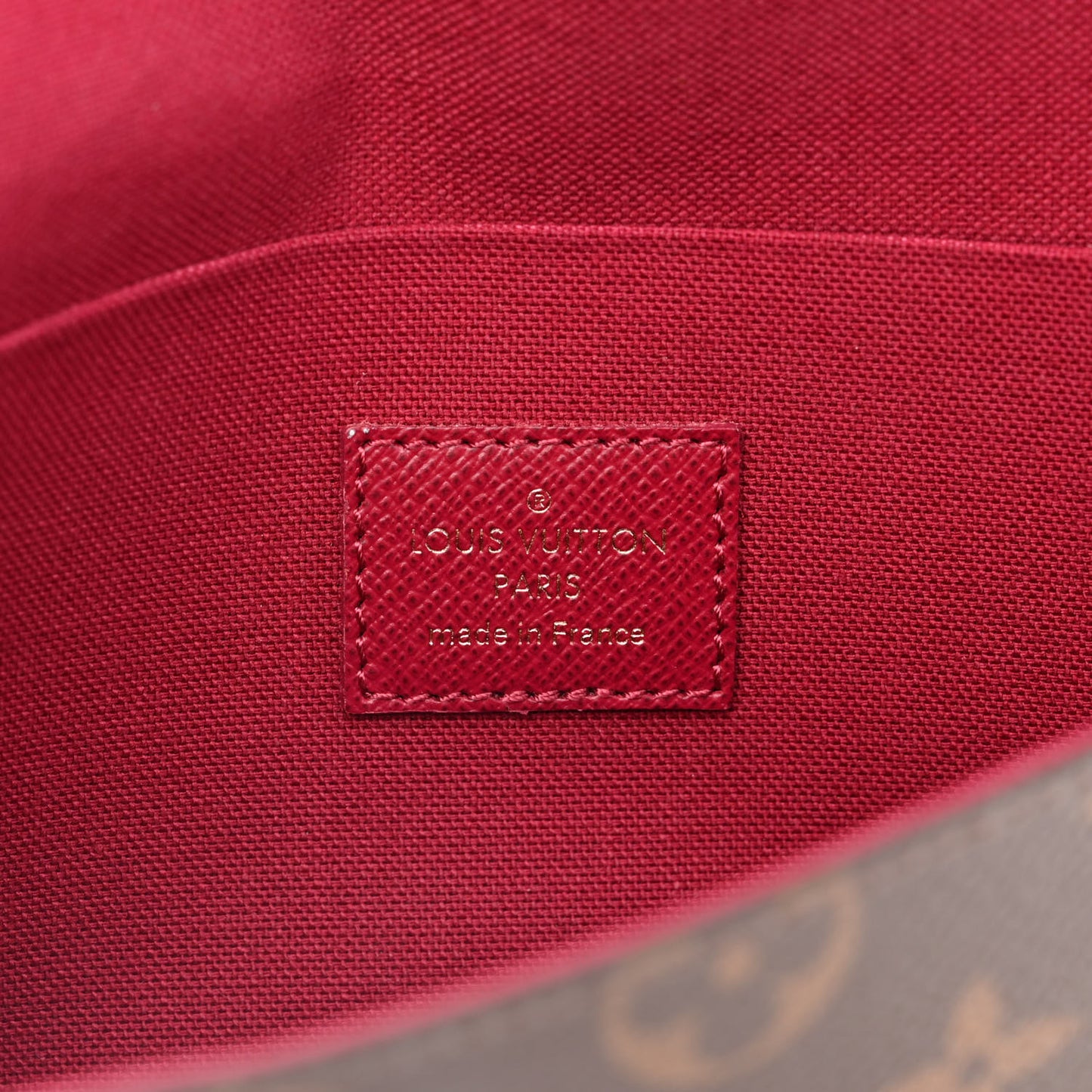 Monogram Pochette Felicie Chain Wallet Fuchsia