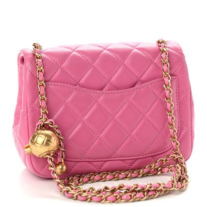 Chanel Lambskin Quilted Mini Pearl Crush Flap Pink 3 of 10