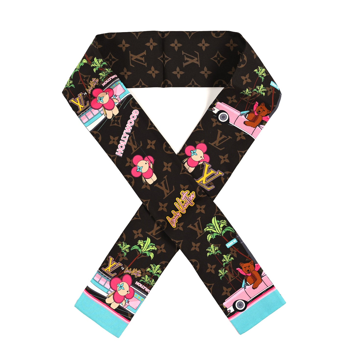 Silk Monogram 2021 Hollywood Christmas Animation Bandeau Marron