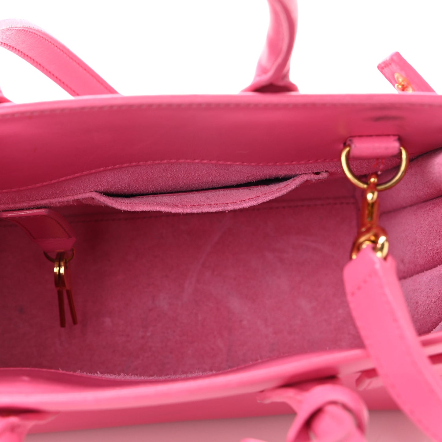 Calfskin Nano Sac De Jour Lipstick Fuchsia