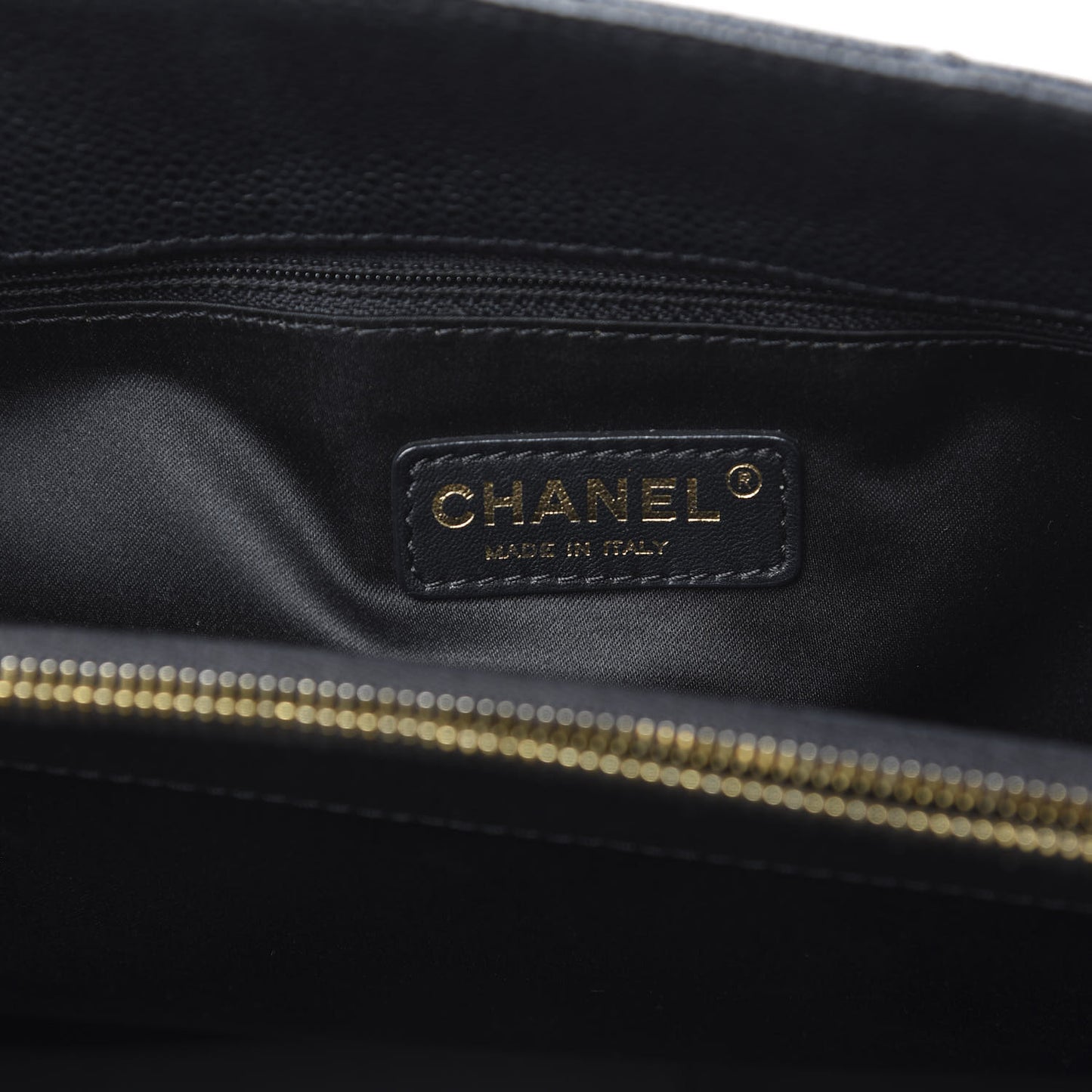 Caviar Quilted Grand Shopping Tote GST Black