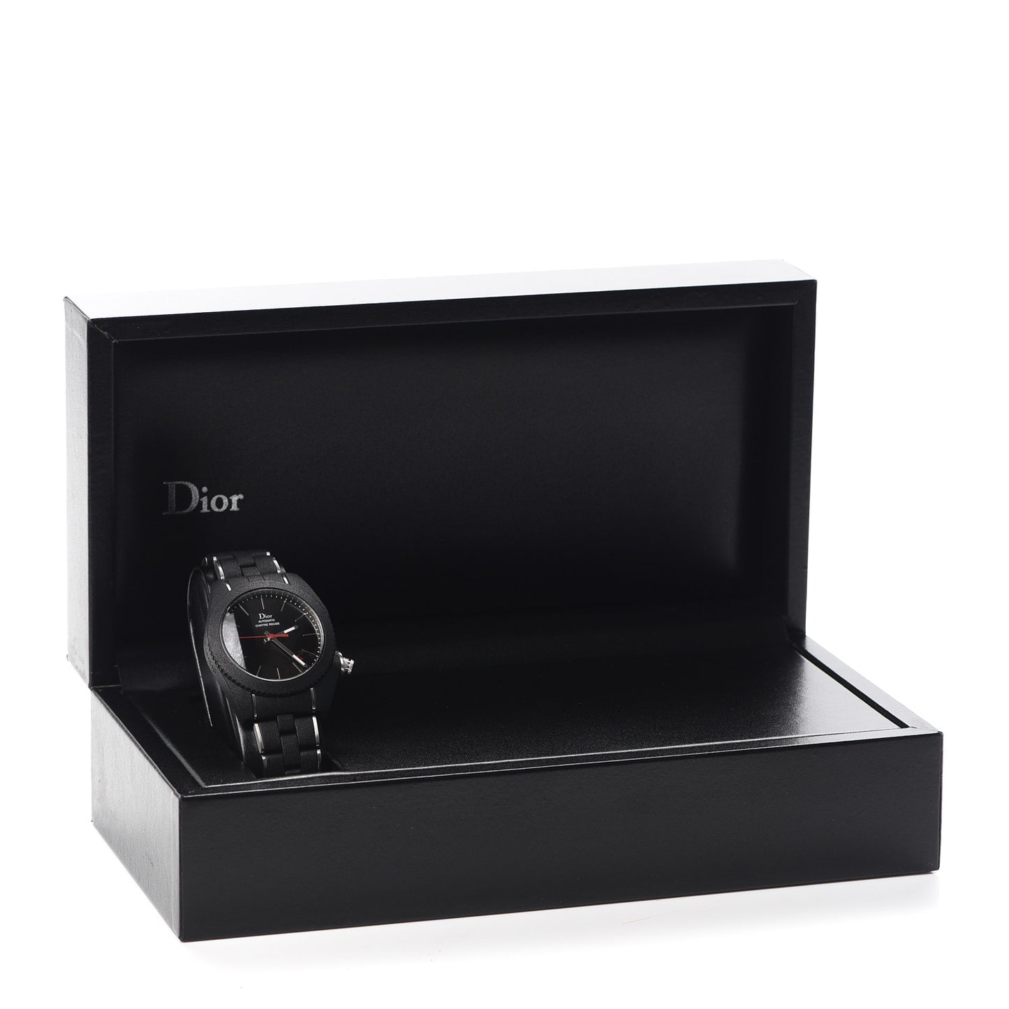 Stainless Steel Rubber 39mm Chiffre Rouge Automatic Watch Black
