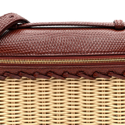 Loro Piana Wicker Lizard East West L19 Extra Pocket Pouch Smoked Caramel 7 of 9