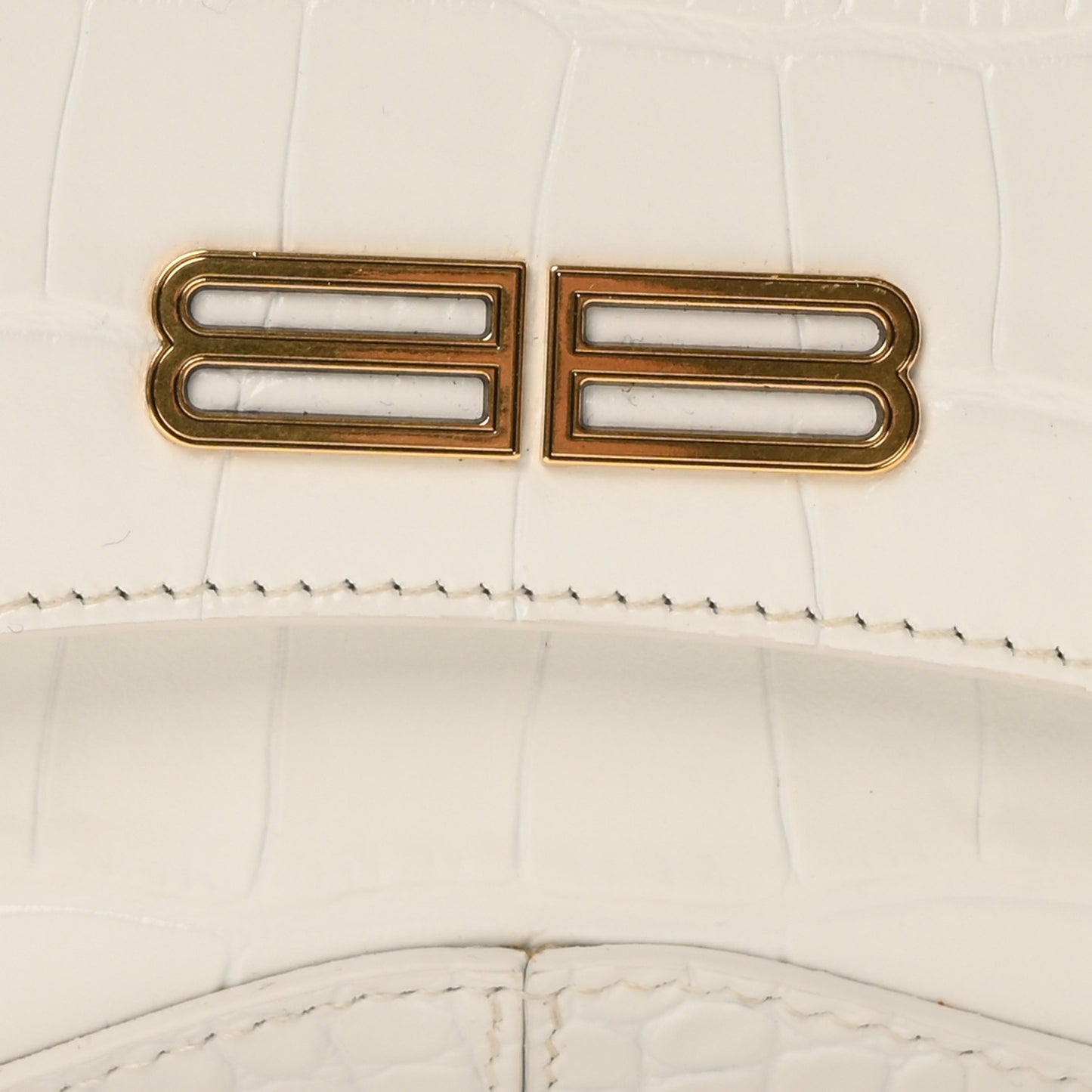 Shiny Super Supple Calfskin Crocodile Embossed Small XX Flap Stretch Bag White