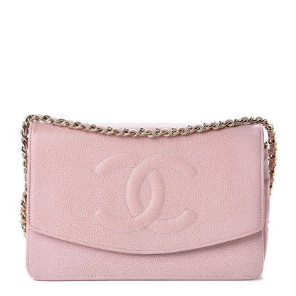 Chanel Caviar Timeless CC Wallet On Chain WOC Pink 1 of 17