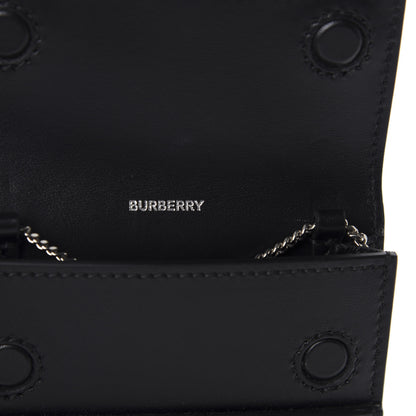 Burberry Coated Canvas Horseferry Print Mini Jody Chain Card Case Black 8 of 9