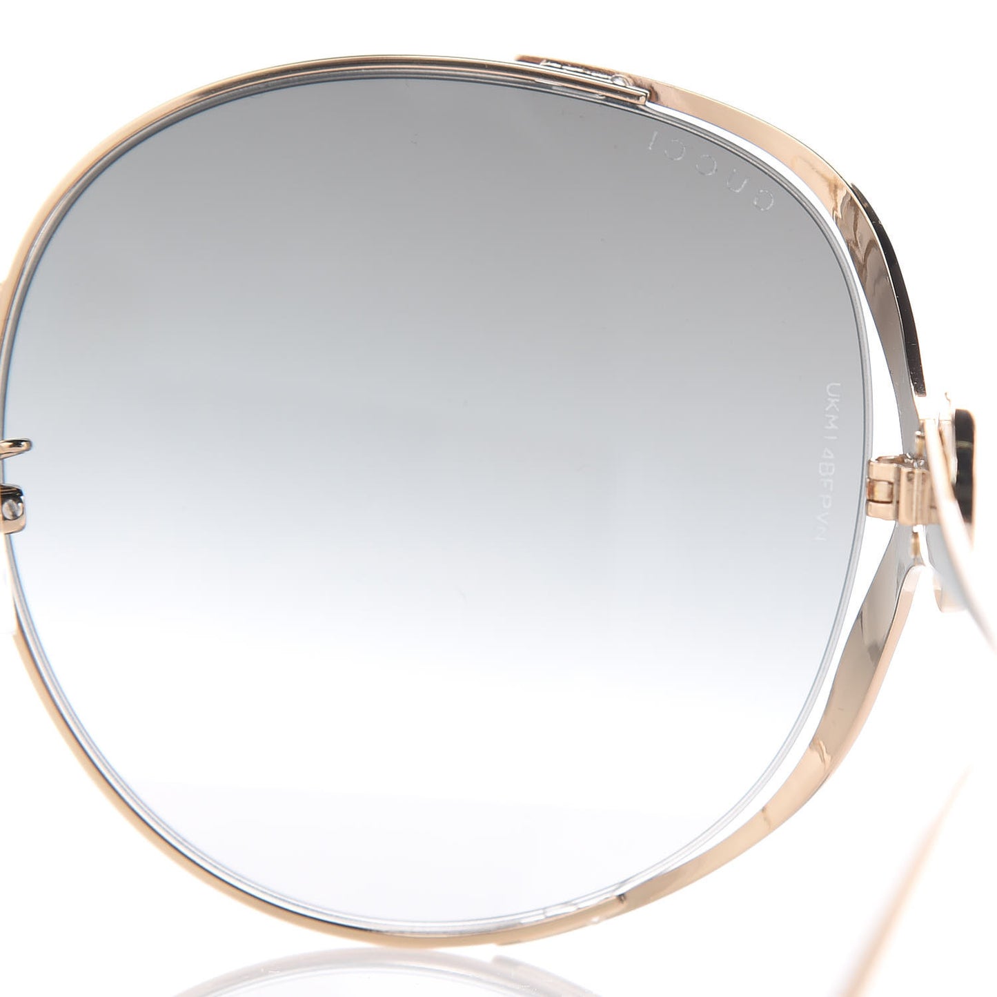 Metal Oversized Round Frame GG0225S Sunglasses Gold