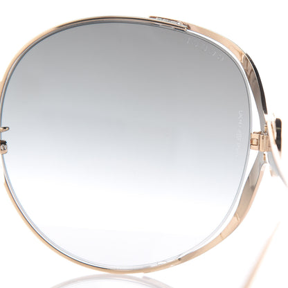 Gucci Metal Oversized Round Frame GG0225S Sunglasses Gold 7 of 8