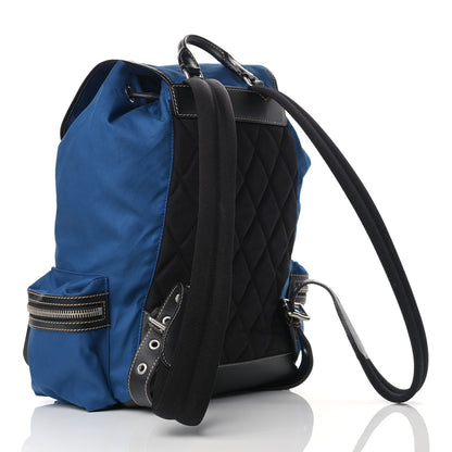 Burberry Nylon Logo Print Large Rucksack Backpack Bright Blue 3 of 14
