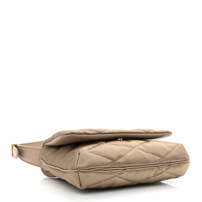 Saint Laurent Satin Quilted Le 57 Diamond Shoulder Bag Mouse 4 of 10