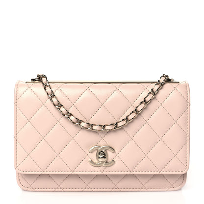 Chanel Lambskin Quilted Trendy CC Wallet On Chain WOC Light Beige 1 of 10