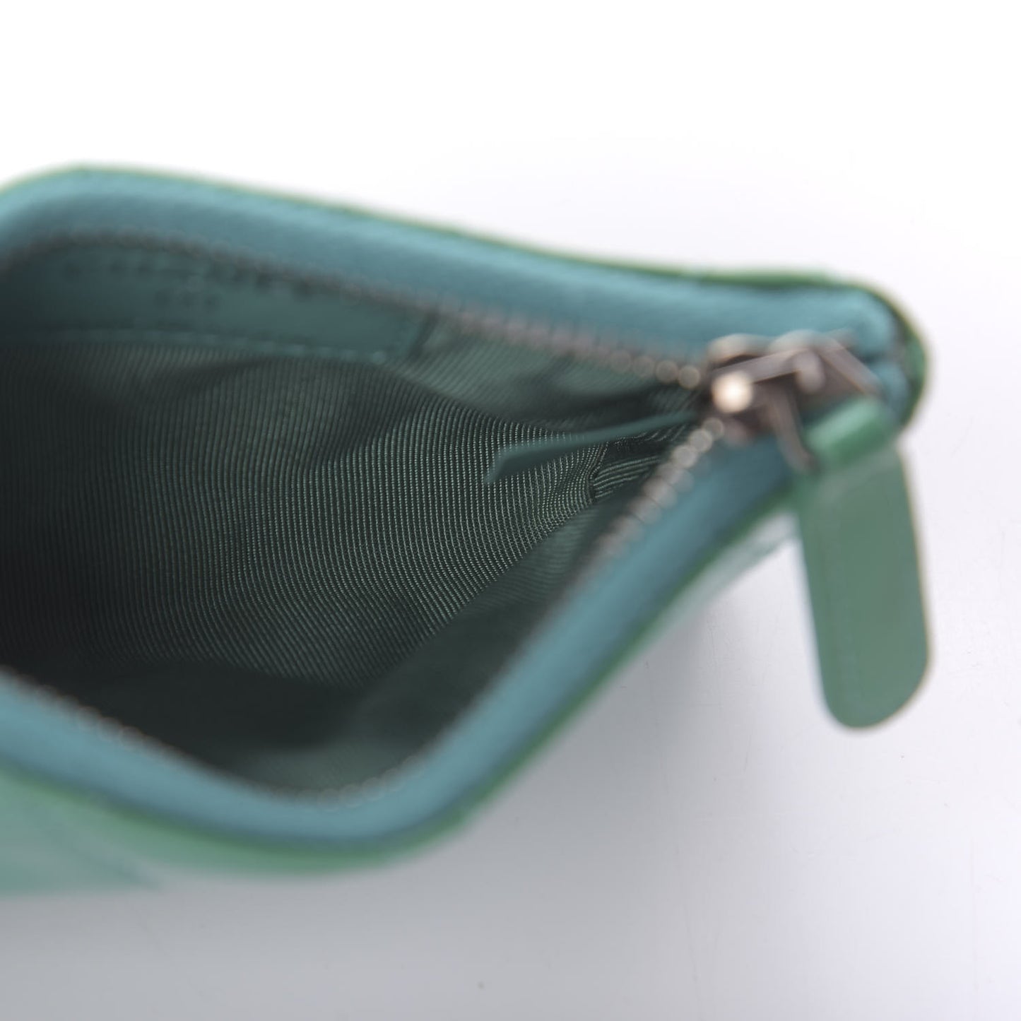 Patent Quilted Key Holder Case Green