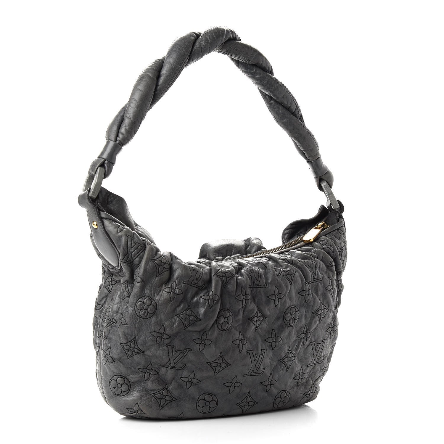 Louis Vuitton Lambskin Olympe Nimbus PM Anthracite 3 of 10