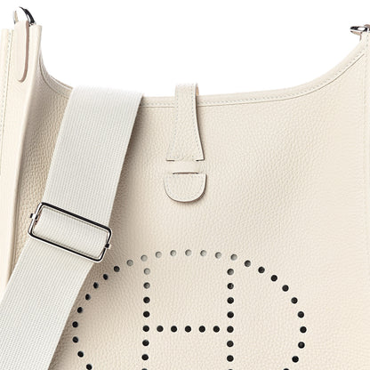 Hermes Taurillon Clemence Evelyne III PM Craie 8 of 10