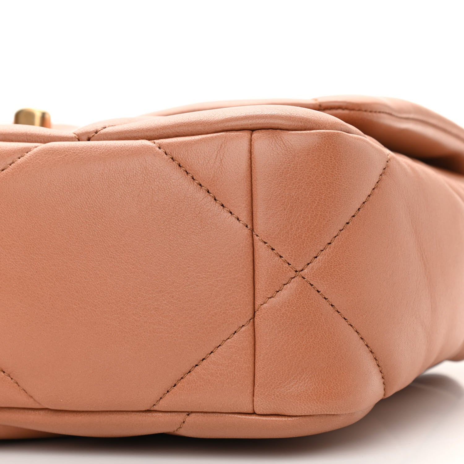 Chanel Lambskin Quilted Medium Chanel 19 Flap Light Brown 10 of 11