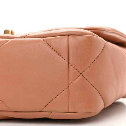 Chanel Lambskin Quilted Medium Chanel 19 Flap Light Brown 10 of 11