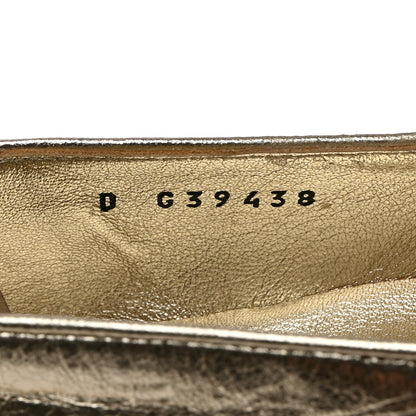 Chanel Aged Calfskin CC Loafers 36 Gold 8 of 9