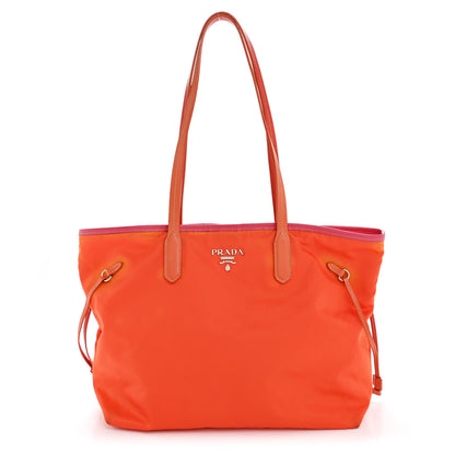 Prada Tessuto Nylon Saffiano Tote Papaya Ibisco 1 of 14