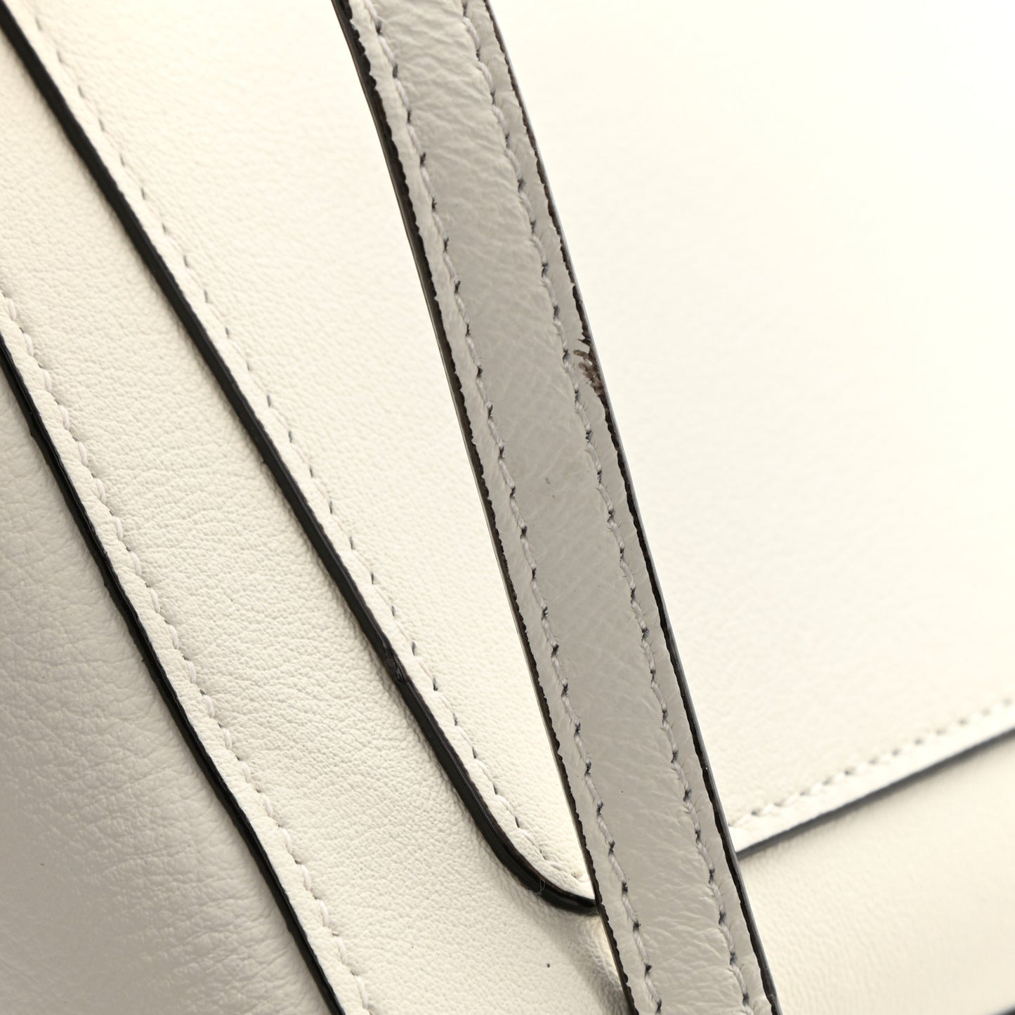 Calfskin Crystal Medium Cheri Top Handle Bag Milk