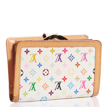Louis Vuitton Monogram Multicolor French Purse Wallet White 3 of 7