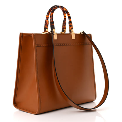 Fendi Vitello King Plexiglass Medium Fendi Sunshine Shopper Tote Cuoio 3 of 9