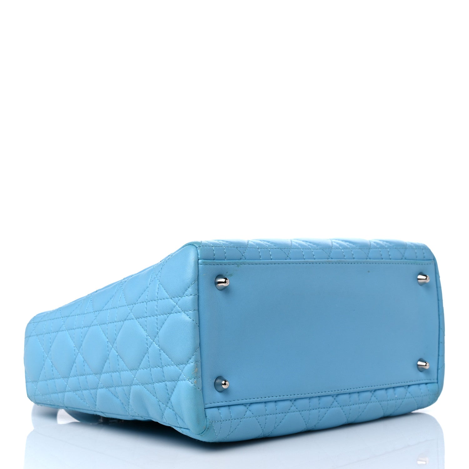 Christian Dior Lambskin Cannage Medium Lady Dior Light Blue 4 of 18