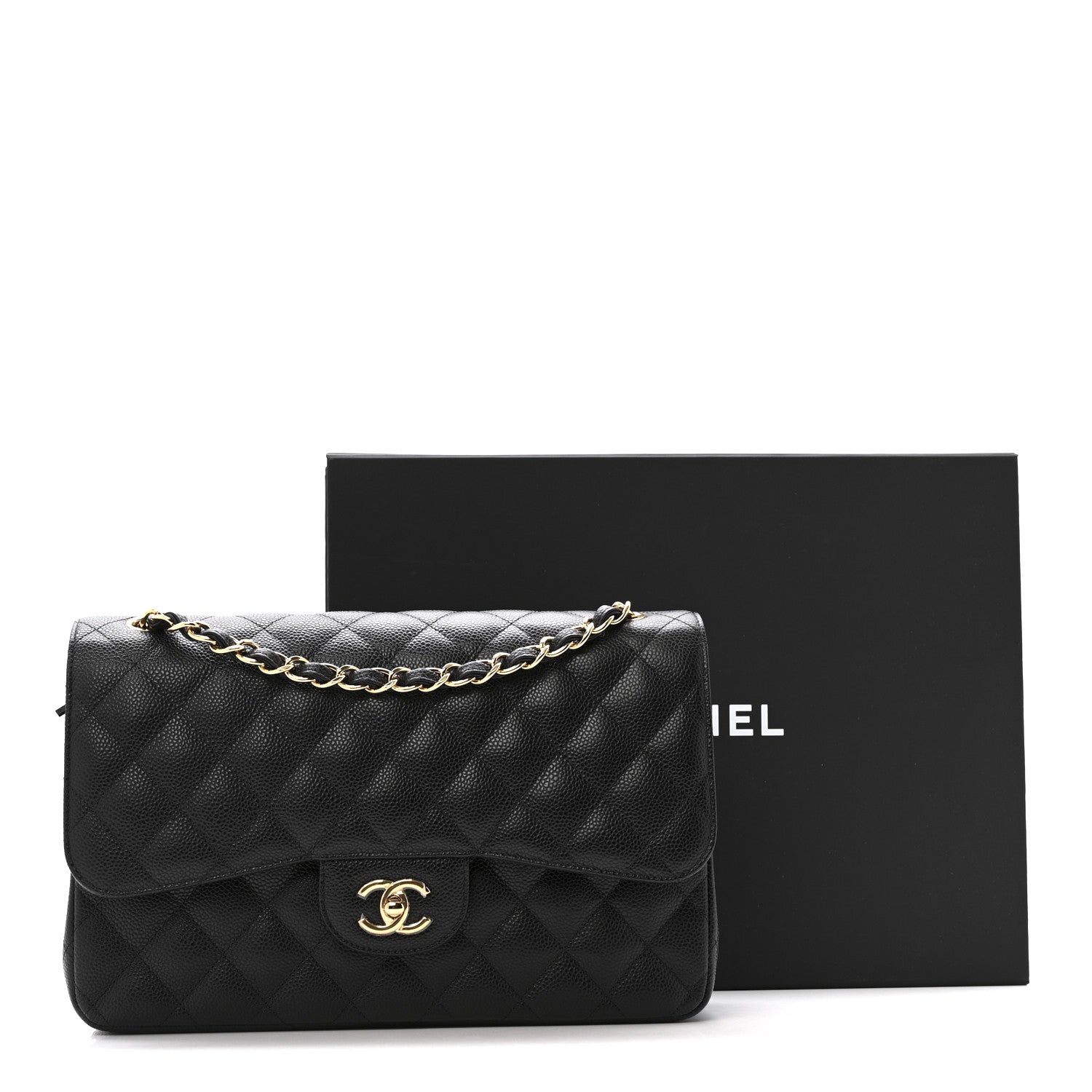 Chanel Caviar Quilted Jumbo Double Flap Black 11 of 11