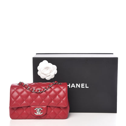 Chanel Caviar Quilted Mini Rectangular Flap Red 11 of 11