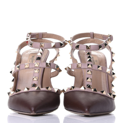 Valentino Garavani Nappa Rockstud Ankle Strap 100mm Pumps 39 Rubin Poudre 2 of 11