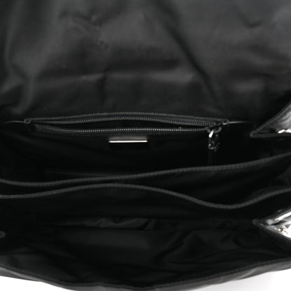 Prada Re-Nylon Vitello Padded Large Flap Shoulder Bag Black 5 of 9