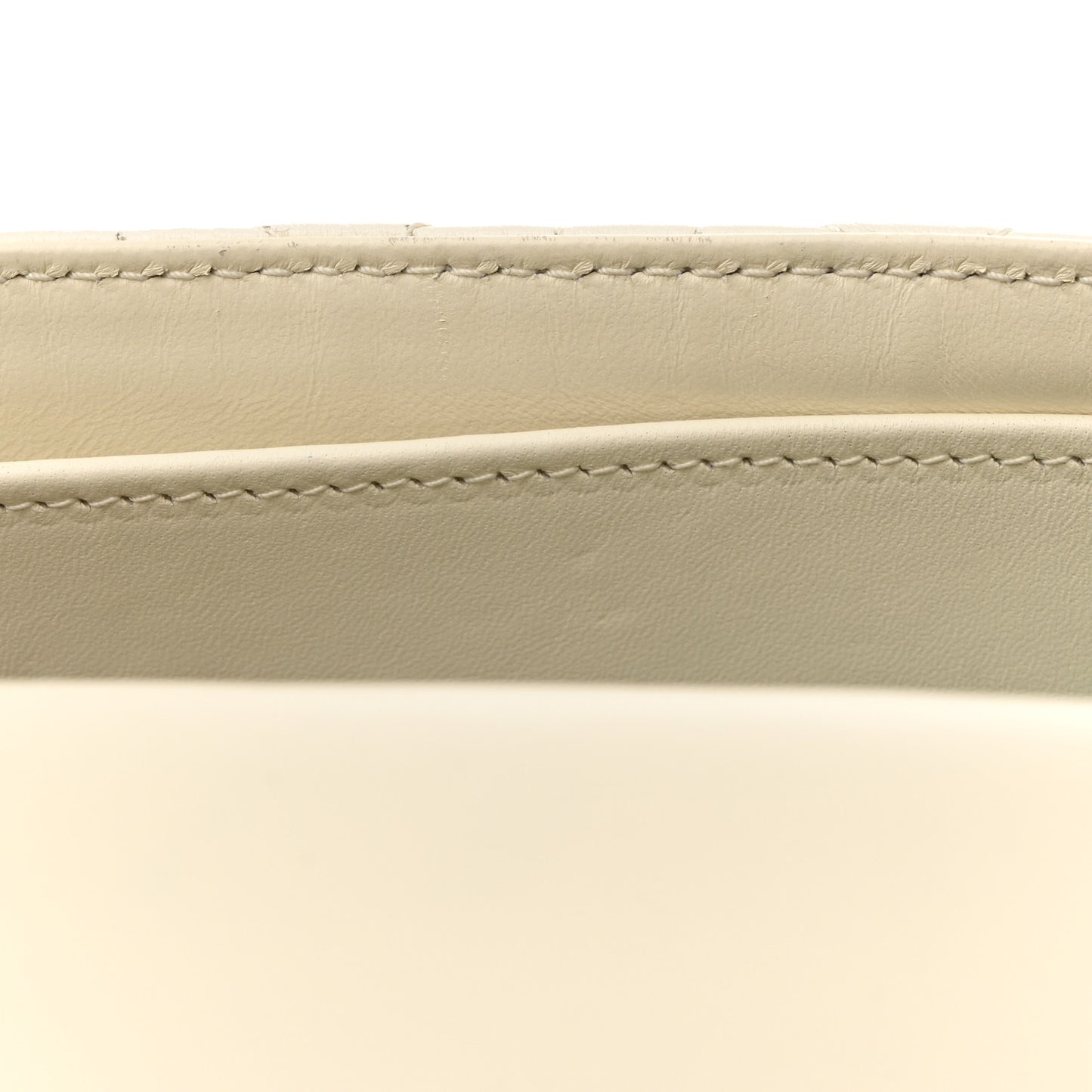 Supple Calfskin Cannage Medium Caro Bag Ivory