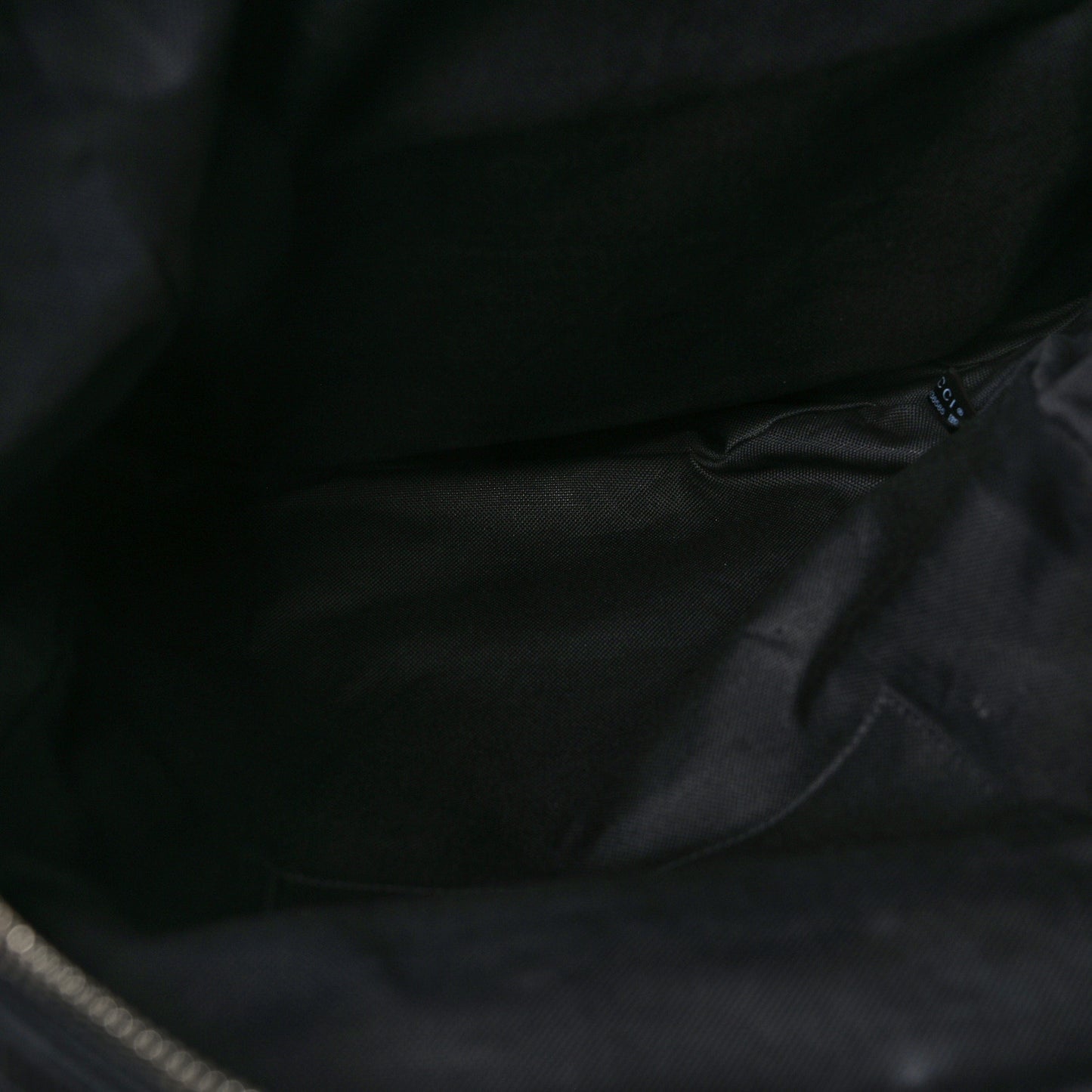 Fluffy Calfskin Mesh Nylon Medium Morpheus Double Buckle Backpack Black