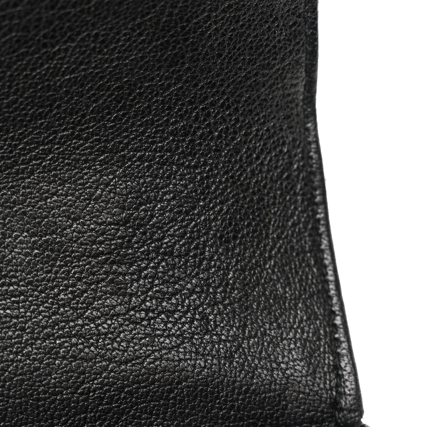 Sheepskin Matelasse Chevron Monogram Medium College Bag Black