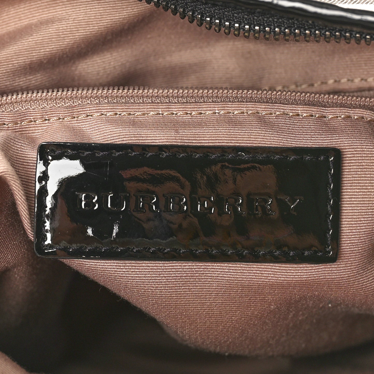 Patent Nova Check Crossbody Bag Black