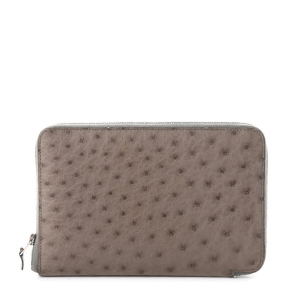 Hermes Ostrich Azap GM Combined Wallet Gris Tourterelle 1 of 8