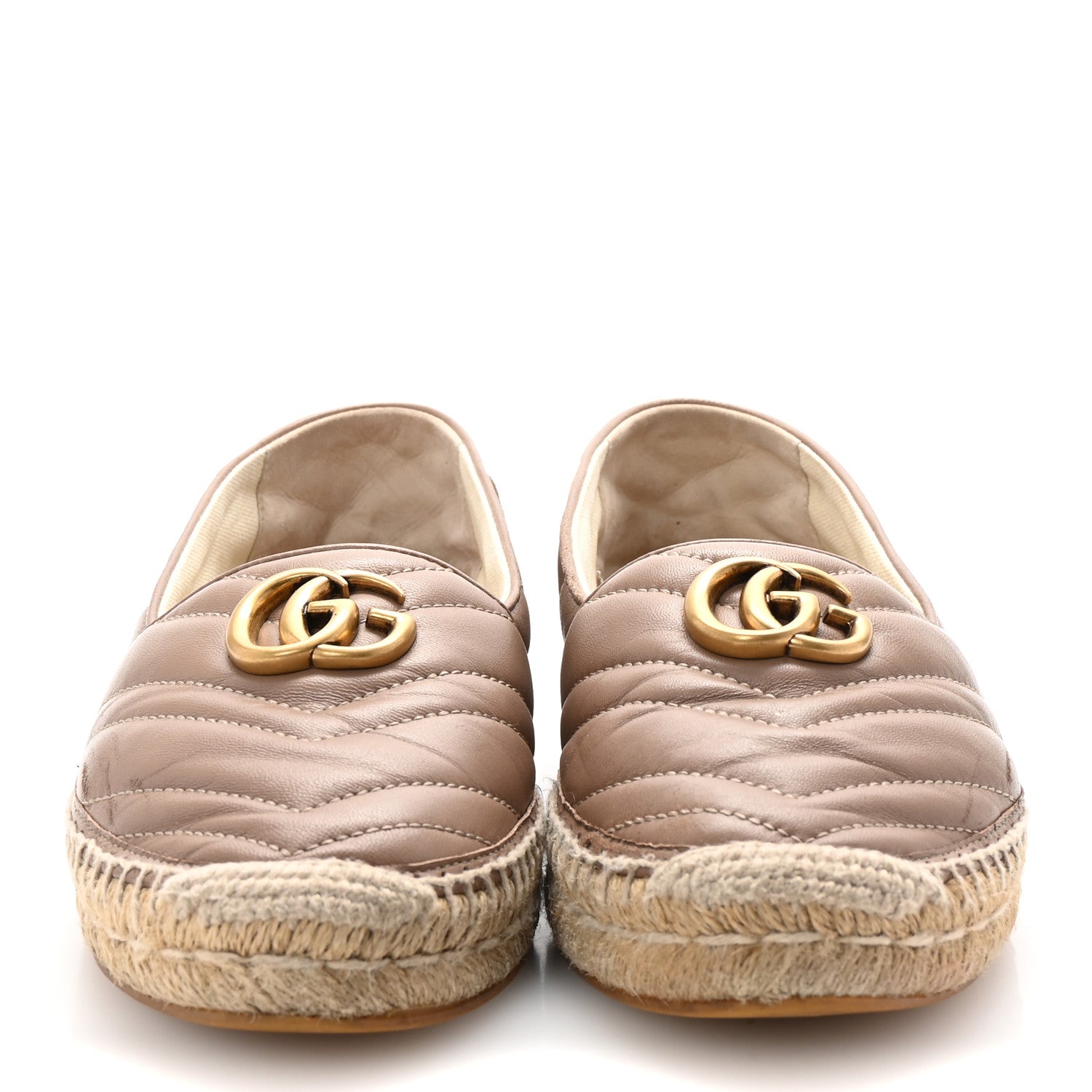 Gucci Nappa Matelasse GG Marmont Espadrilles 39 Porcelain Rose 3 of 10
