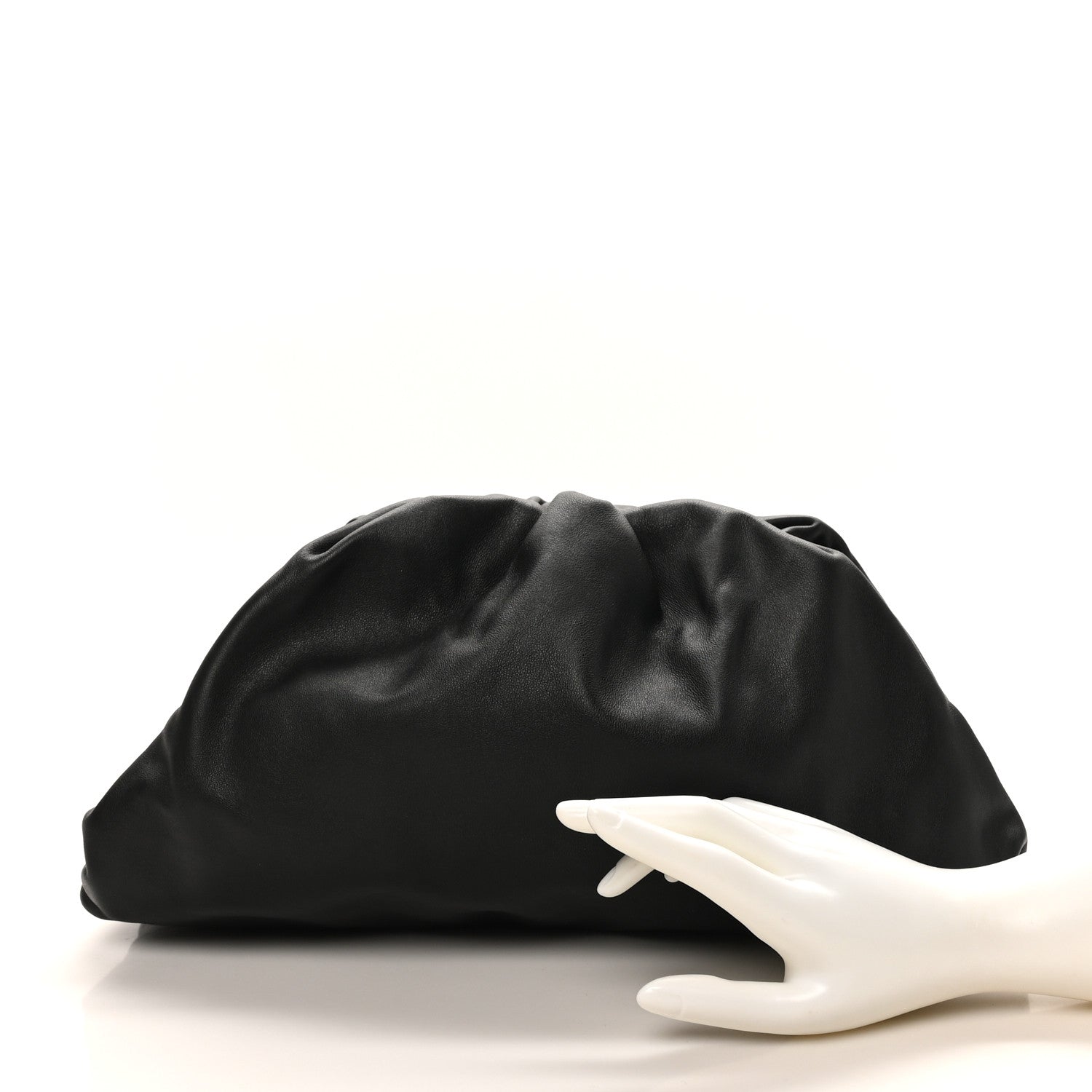 Bottega Veneta Smooth Butter Calf The Pouch Oversized Clutch Black 2 of 10