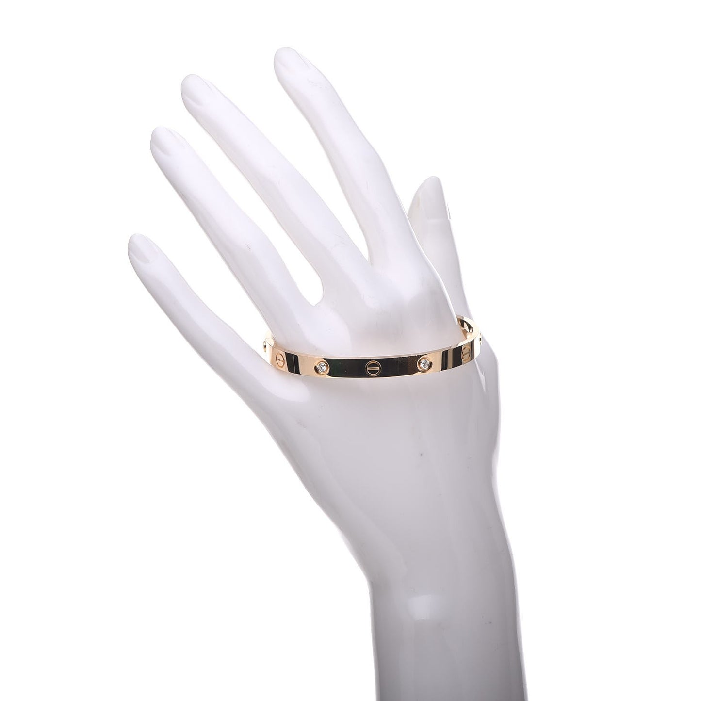 18K Yellow Gold 4 Diamond LOVE Bracelet 18