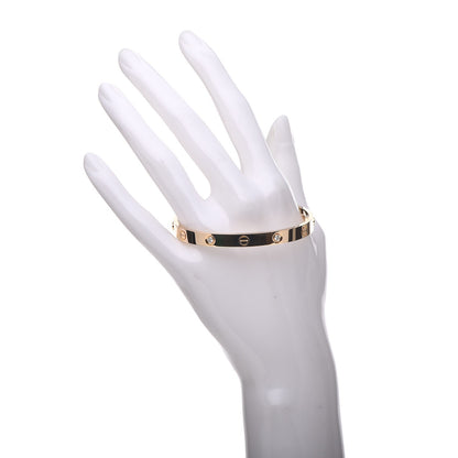 Cartier 18K Yellow Gold 4 Diamond LOVE Bracelet 18 2 of 5