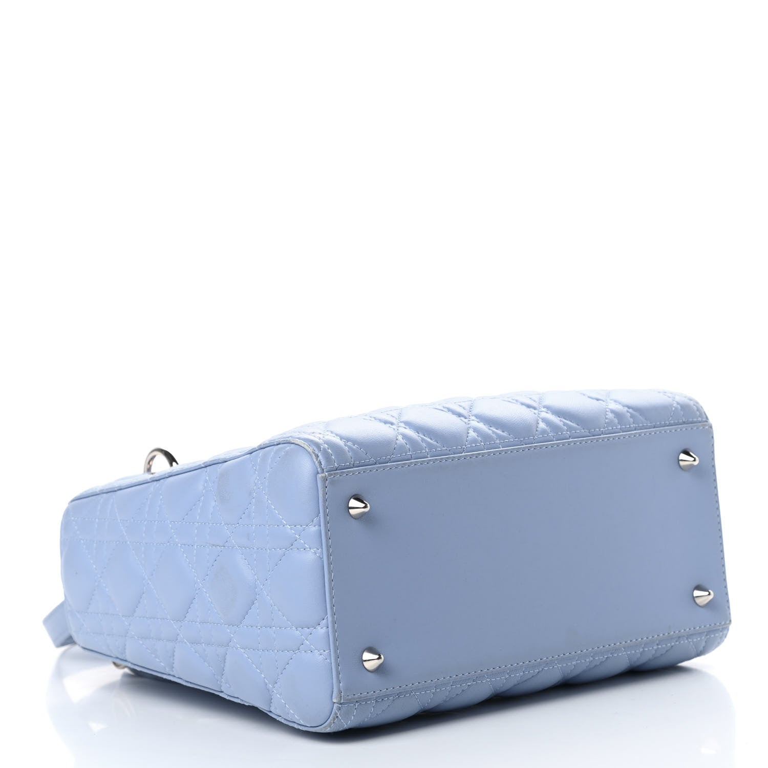 Christian Dior Lambskin Cannage Medium Lady Dior Light Blue 4 of 15