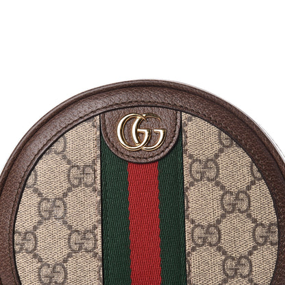 Gucci GG Supreme Monogram Web Ophidia Circle Wristlet Beige New Acero 10 of 11