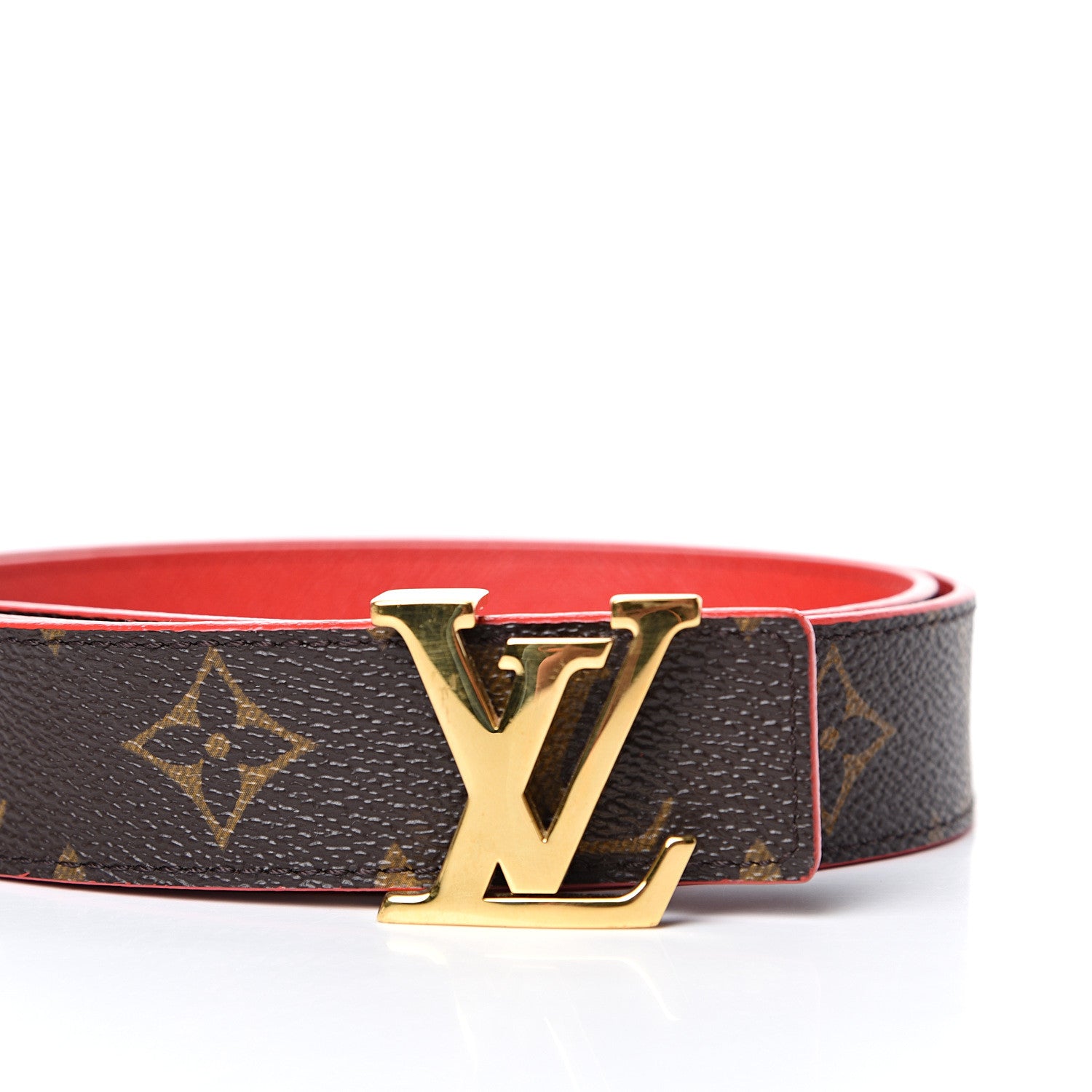 Louis Vuitton Monogram 30mm LV Initiales Reversible Belt 85 34 Coquelicot 6 of 6