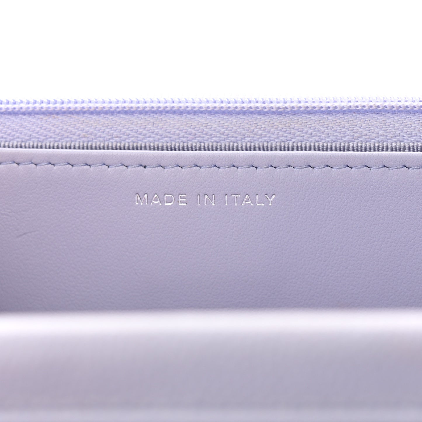 Caviar Quilted Wallet on Chain WOC Light Purple