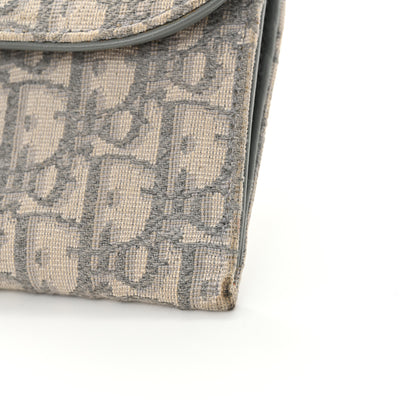Christian Dior Oblique Saddle Chain Long Wallet Grey 12 of 14