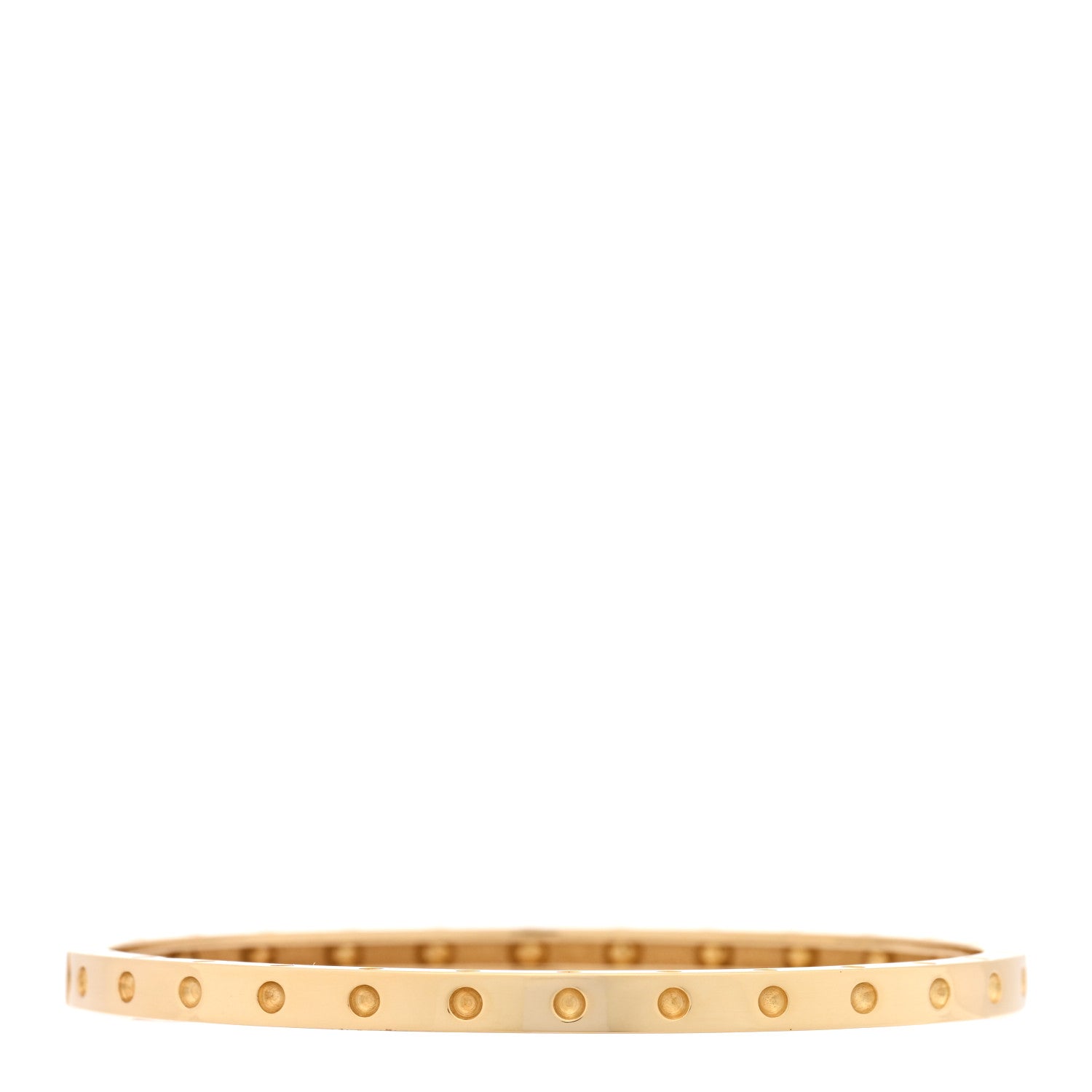 Roberto Coin 18K Yellow Gold Symphony Pois Moi Oval Bangle Bracelet 1 of 3