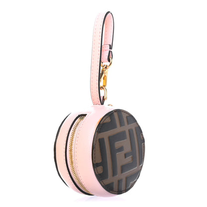 Fendi Calfskin FF 1974 Embossed Help Bag Charm Maya Black Peonia 2 of 4