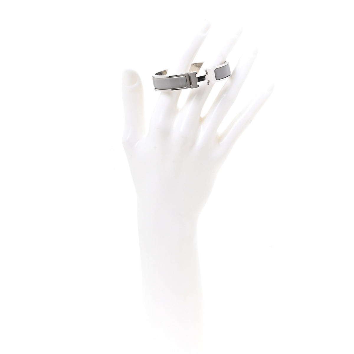 Hermes Enamel Narrow Clic Clac H Bracelet PM Gris Macadam 5 of 5