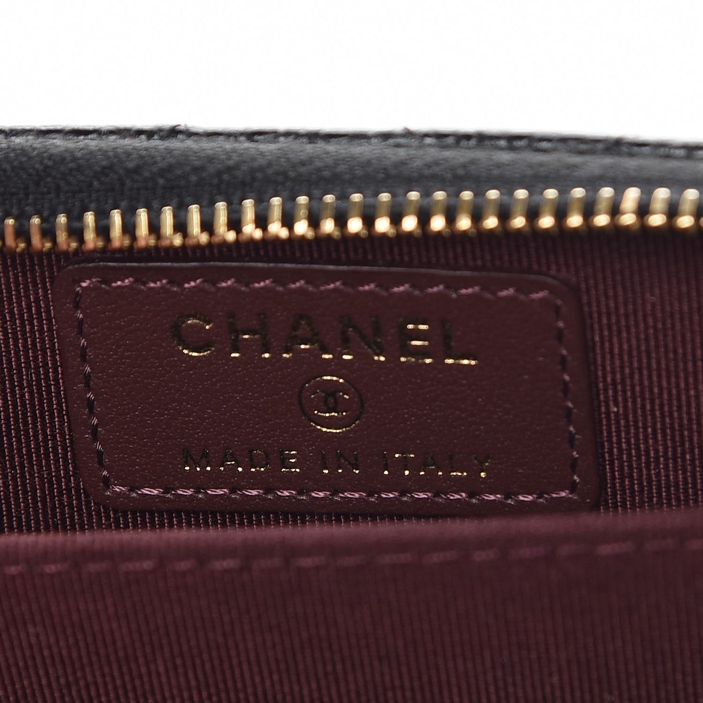 Caviar Quilted Zip Coin Purse Black